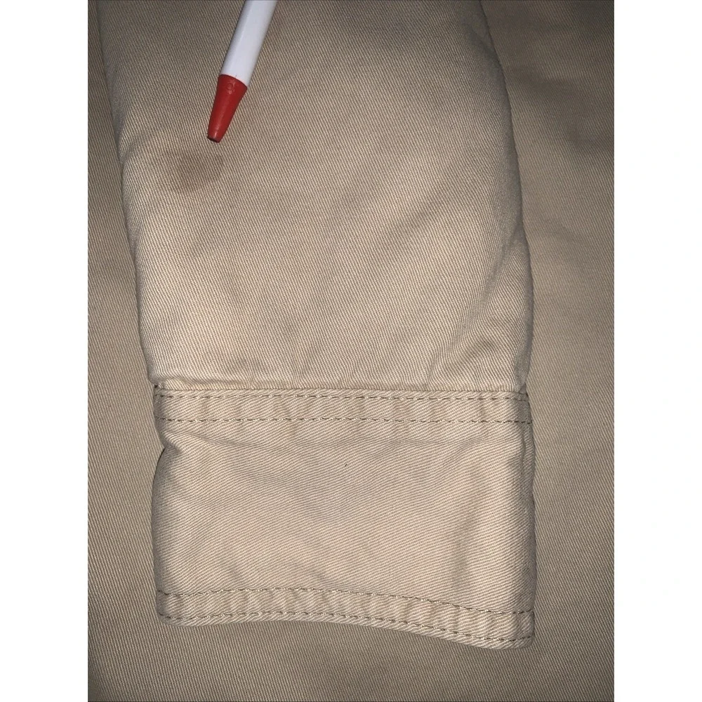 Levi's Canvas Shirt Jacket Mens Medium Khaki Sherpa Lined Workwear Shacket - Picture 8 of 8